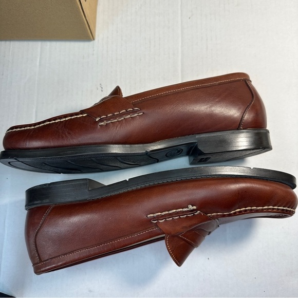 DEXTER Comfort Penny Loafer Shoe Brown With Contrasting Stitching Size 10WW - Picture 9 of 10